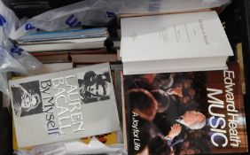 A large quantity of biographies, many signed by the author including Geoffrey Boycott, Edward Heath,