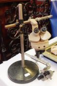 Vickers Instrument microscope and stand with smaller microscope