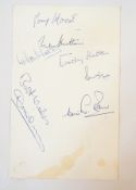 A signed RAF Cricket Umpires and Scorers Association 25th anniversary menu,
