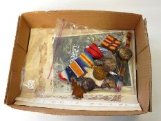 Collection of medals to include Great War medals to Private E King RAMC, no.