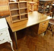 20th century melamine desk with three drawers,