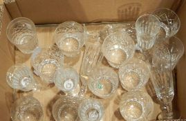 A quantity of stemmed glassware to include custard cups, etc.
