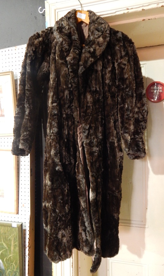 Three-quarter length fur coat,