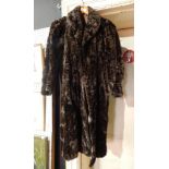 Three-quarter length fur coat,