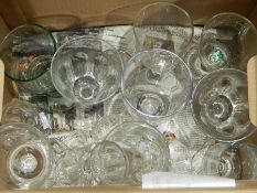 Quantity of cut glass to include spirit glasses and other items