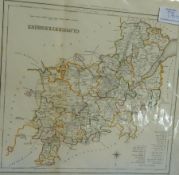 Quantity of 19th century maps of Worcestershire,