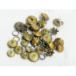 Quantity of 1920's "Puzzle Drive Anchor Stone" puzzles, quantity of military brass buttons, stopper,