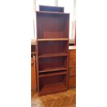 Melamine bookcase and another