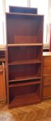 Melamine bookcase and another