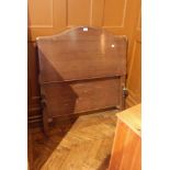 Stained wood single headboard and bottom