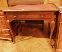 Georgian style rectangular top mahogany writing table with frieze drawer,