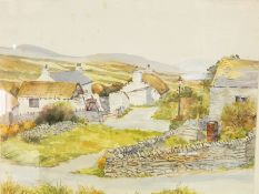 William Braide (20th century) 
Watercolour drawing
"Liequeash Village by Port Erin, Isle of Man",