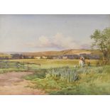 Charles James Adams (1859-1931)
Watercolour
"Going to the Hay Fields, Sussex",