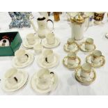 Part coffee service, Nippon including five cups and saucers and a coffee jug,