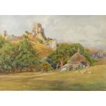 Charles James Adams (1859-1931)
Watercolour
"Corfe Castle",