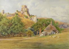 Charles James Adams (1859-1931)
Watercolour
"Corfe Castle",