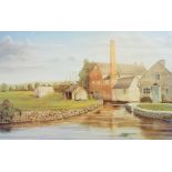 Two Limited Edition colour prints after J M Clark "The Mill at Lower Slaughter" and "Bibury,