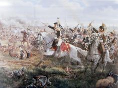 Limited edition print, 76/1100 by Cranstons Fine Art
"La Charge", Battle of Waterloo,