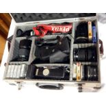 Fitted case for camera accessories including lenses, filters, timers,
