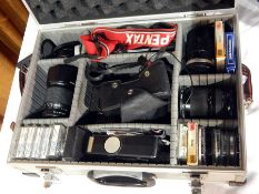 Fitted case for camera accessories including lenses, filters, timers,