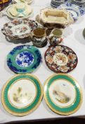 Various stoneware plates and jugs,