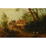 19th century Continental school
Oil on panel
A pair of oils, cottages in a wooded landscape,