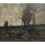 William Alfred Gibson (1866-1931) 
Oil on board 
Landscape scene, signed,