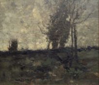 William Alfred Gibson (1866-1931) 
Oil on board 
Landscape scene, signed,