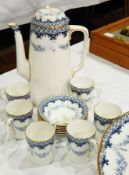 Royal Worcester part coffee service, six coffee cans and saucers,