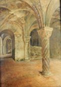 T C Barfield 
Watercolour 
"St Gabriel's Chapel in the Crypt, Canterbury Cathedral",