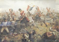 Print of Scots Guards in battle,