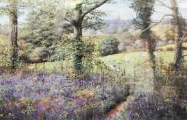 W R Martin 
Signed limited edition print 
"The View Across the Meadows", No.