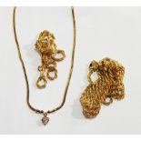 Quantity costume jewellery including chains and pendants