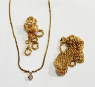 Quantity costume jewellery including chains and pendants