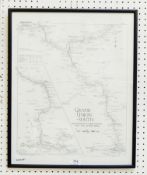 Three black and white printed "Lockmaster maps" of canals - "Grand Union - South",