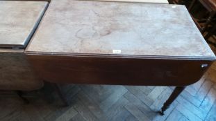 A Victorian mahogany dropflap pembroke table, with moulded edge top,