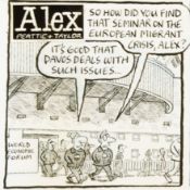 Original Signed "Alex" Comic Strip