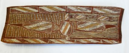 Ray Mayel 
Aboriginal art on bark,