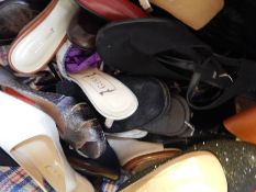 A quantity of vintage and later shoes including Gina, Bronx, LK Bennett, etc.
