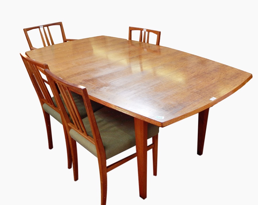 Modern 20th century teak Gordon Russell extending dining table,