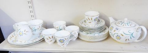 Wedgwood "Wheatear" pattern part teaset including teapot,