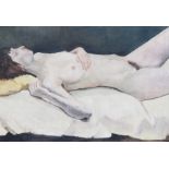 Slade school (EAM) c 1970's Oil on canvas Nude female,