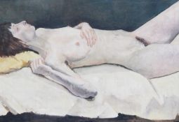 Slade school (EAM) c 1970's Oil on canvas Nude female,