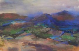 John West (XX)
Gouache and pastel
"The Road to Corney Fell", signed in pencil,