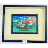 Tom Winters 
Oil on board
Boats in the harbour, signed and dated '97, 15cm x 21.