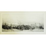 William Lionel Wyllie (1851-1931) Original etching Views towards the Thames and Royal Naval