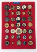 A quantity of buttons including paste and diamante buttons,