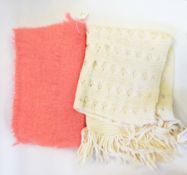 A mohair shawl, a knitted shawl,
