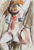 John Penn (1921) Watercolour Abstract figure study, initialled,