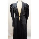 Various vintage coats including a satin opera coat, a brown velvet opera coat,